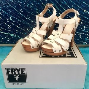*BRAND NEW* Frye ‘Dara’ T-Strap Heels - White